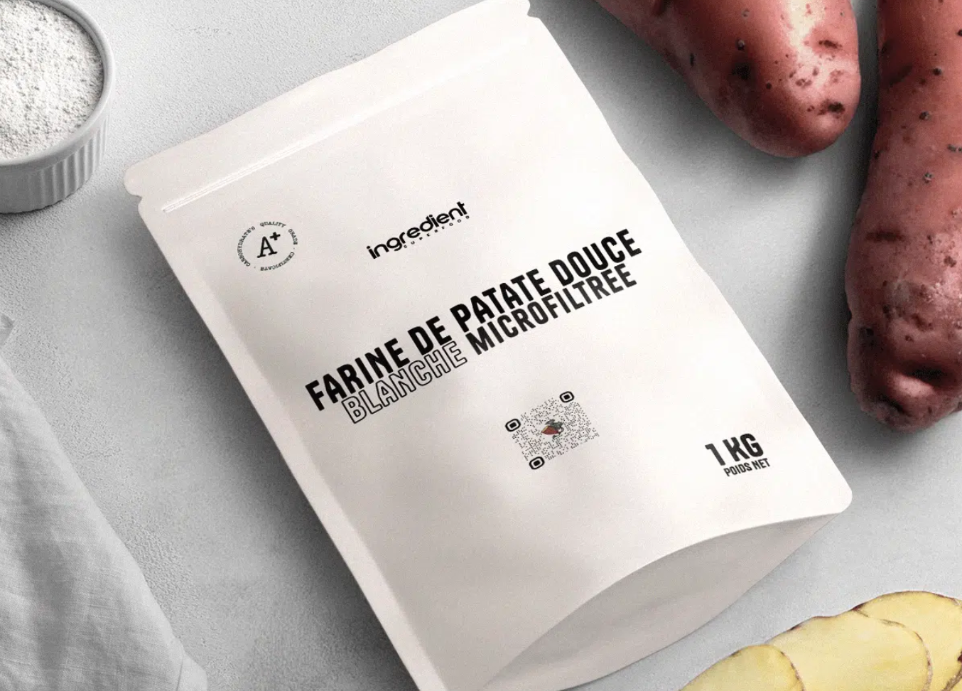 Farine de patate douce microfiltrée - Ingrédient Superfood - 1 kg