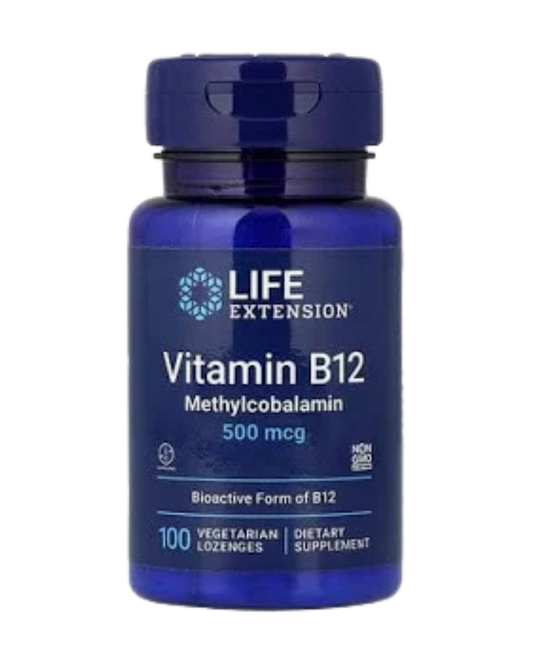 LIFE EXTENSION VITAMIN B12 METHYLCOBALAMIN 100 tabs